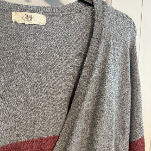 | PINQUE | Long Color Block Cardigan - Picture 6 of 8